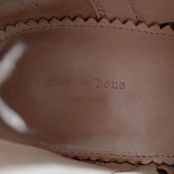 RAG & BONE Margot Ankle Boots Tan Suede Heeled Booties Size 9 EU 39 - Picture 8 of 12